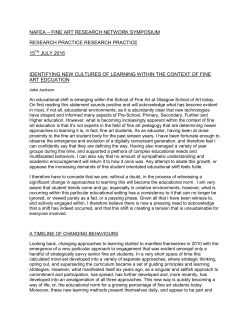 nafea &ndash; fine art research network symposium research