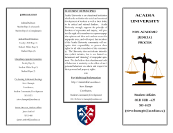 ACADIA UNIVERSITY - Campus Freedom Index