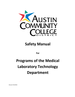 Safety Manual - Austin Community College