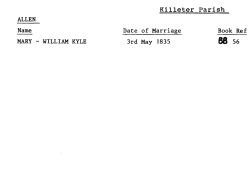ALLEN MARY - WILLIAM KYLE Killeter Parish