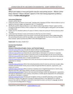 lesson plans on the 1963 march on washington &ndash; albert shanker