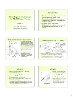 Dose-Response Relationships for Model Normal Tissues