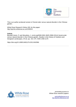 Social order versus natural disorder in the Chinese garden