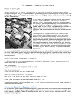 TCI Chapter 40 &ndash; Fighting the Cold War at Home Section 1