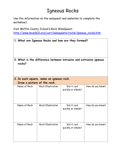 Igneous Rocks - ourclassweb.com