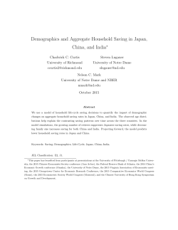 Demographics and Aggregate Household Saving in Japan, China