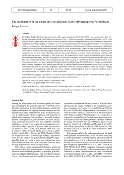 The coexistence - Myrmecological News