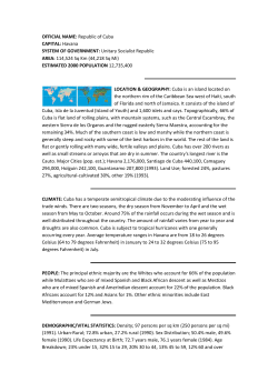 OFFICIAL NAME: Republic of Cuba CAPITAL: Havana SYSTEM OF