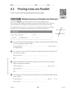 4.3 Proving Lines are Parallel