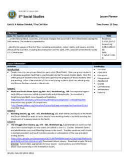 5th Social Studies - Wichita Falls ISD