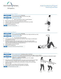 Knee Conditioning Program