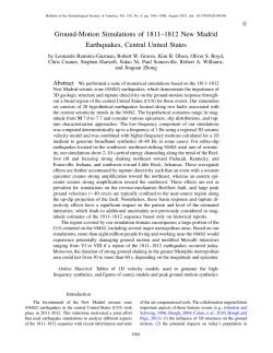 Ground-Motion Simulations of 1811&ndash;1812 New Madrid Earthquakes