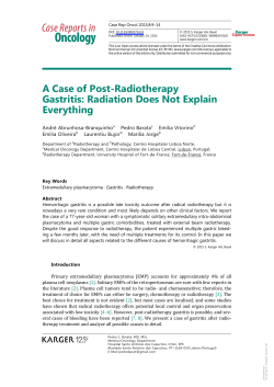 A Case of Post-Radiotherapy Gastritis: Radiation Does Not Explain