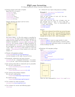 format the page - Loyola University Maryland