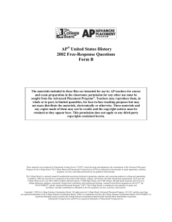 2002 AP US History Free-Response Questions Form B