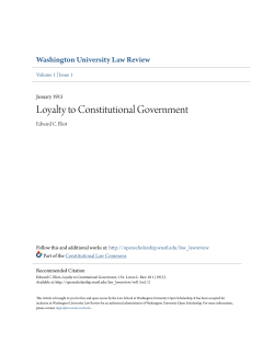Loyalty to Constitutional Government