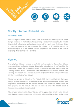 Simplify collection of intrastat data How to&hellip;