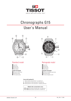 Chronographs G15 User`s Manual
