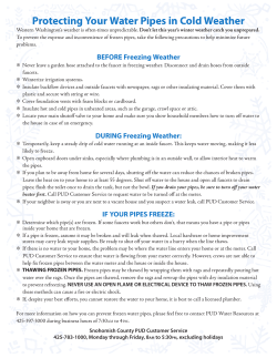 Protecting Your Water Pipes in Cold Weather