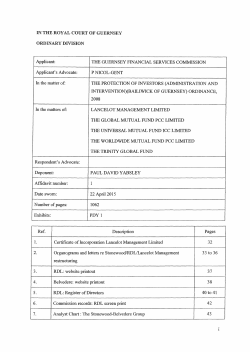Guernsey Financial Services Commission v. Lancelot Management