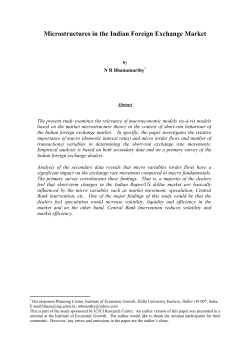 Microstructures in the Indian Foreign Exchange Market