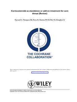 Corticosteroids as standalone or add-on treatment for