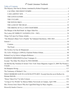 9 Grade Literature Textbook Table of Contents