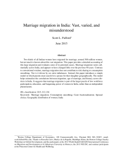 Marriage migration in India: Vast, varied, and misunderstood