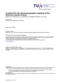 A method for the electromyographic mapping of the Detrusor smooth