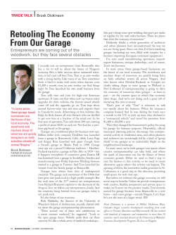 Retooling The Economy From Our Garage