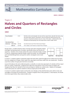 Halves and Quarters of Rectangles and Circles