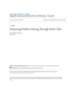 Enhancing Problem Solving Through Math Clubs