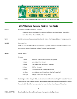 Fast Facts - Oakland Marathon