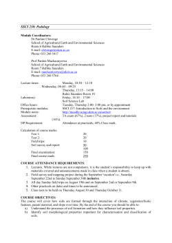 SSCI 230: Pedology