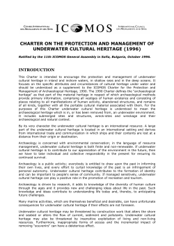 charter on the protection and management of underwater