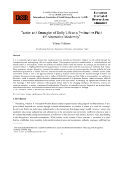 Tactics and Strategies of Daily Life as a Production Field