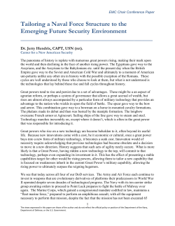Tailoring a Naval Force to the Emerging Future Security Environment