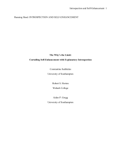 Introspection and Self-Evaluation: When Self