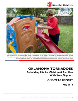 OKLAHOMA TORNADOES - savethechildren.org