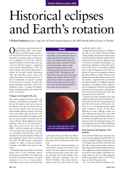 Historical eclipses and Earth`s rotation