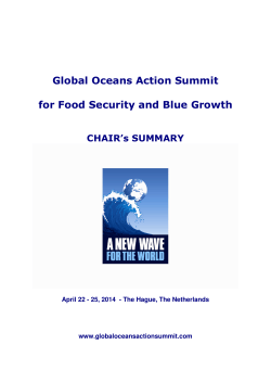 Global Oceans Action Summit for Food Security and Blue Growth