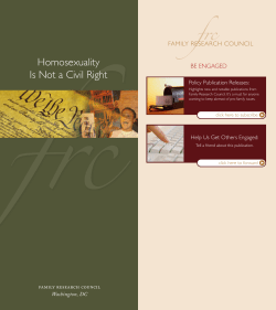 Homosexuality Is Not a Civil Right