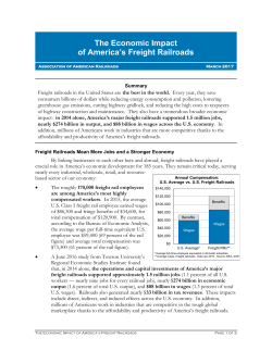 The Economic Impact of America`s Freight Railroads