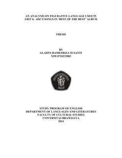 an analysis on figurative language used in ebit g. ade`s songs in