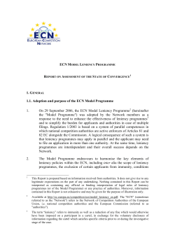 ECN Model Leniency Programme - European Commission