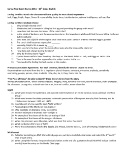 17. An example of the theme of the depth of 18. One example of