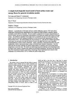 A simple hydrologically based model of land surface water and
