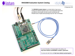 RHD2000 evaluation system catalog