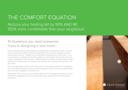 the comfort equation - Team Green Architects