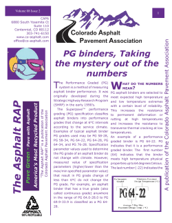 The Asphalt RAP - Colorado Asphalt Pavement Association